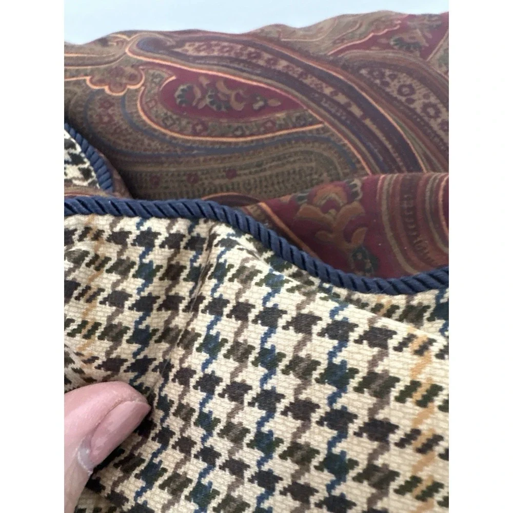 Vintage Ralph Lauren Reversible Queen Full Comforter Navy piping